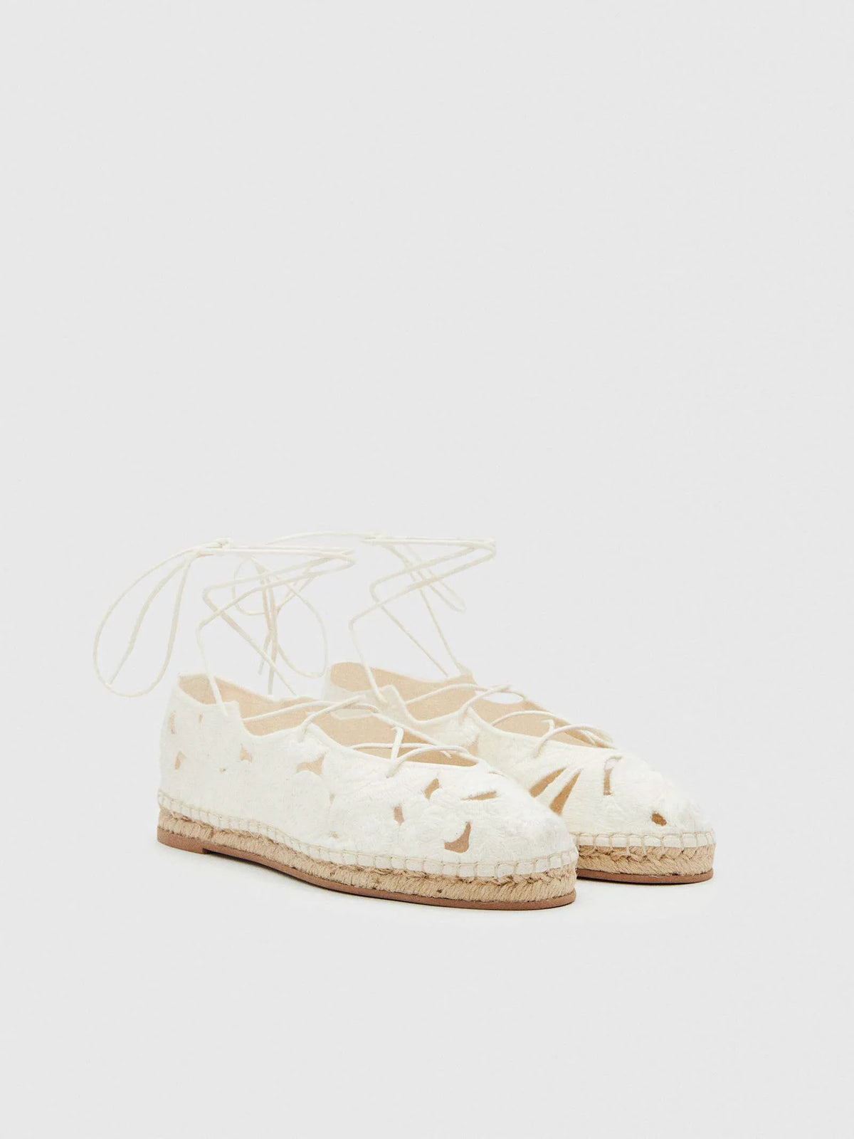 White Embroidered Linen