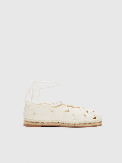 White Embroidered Linen
