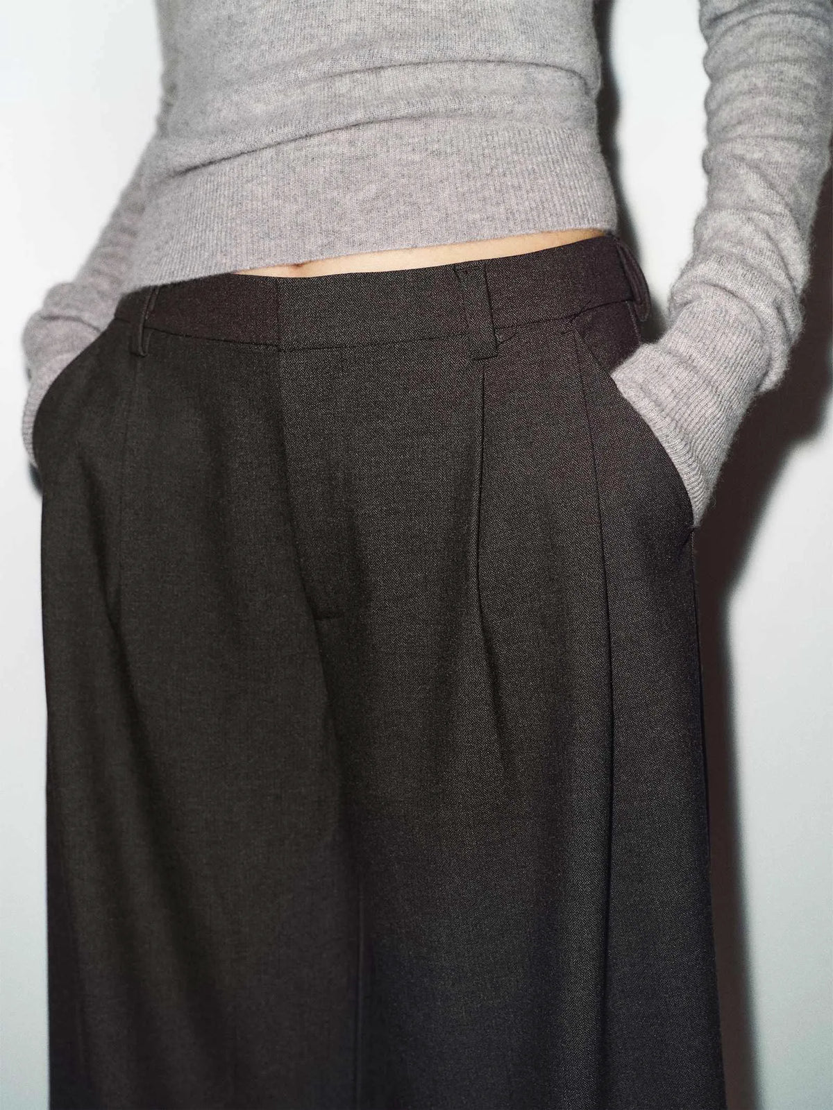 Grey Herringbone