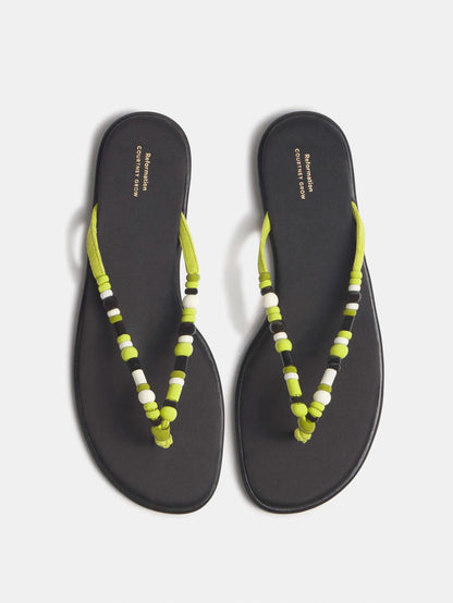 Lime Suede Black Satin