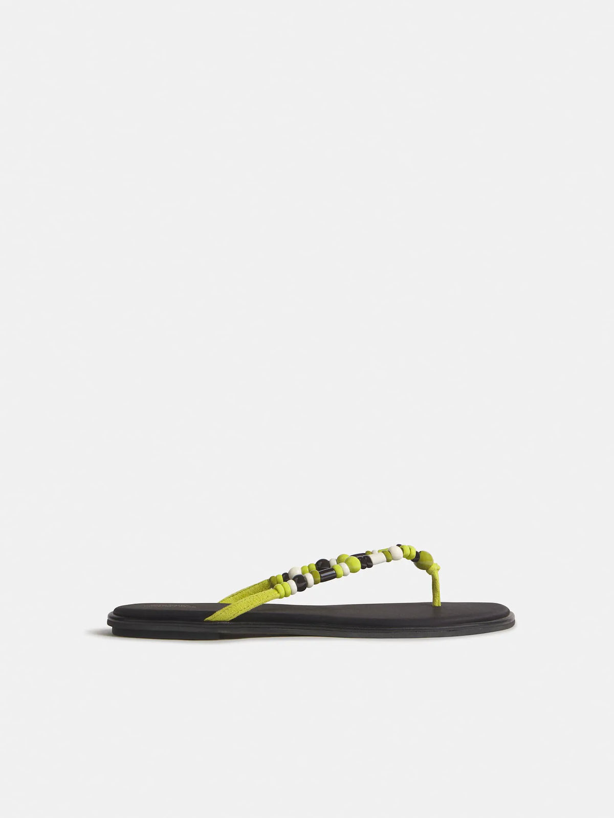Lime Suede Black Satin