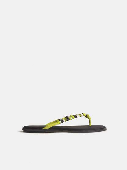 Lime Suede Black Satin