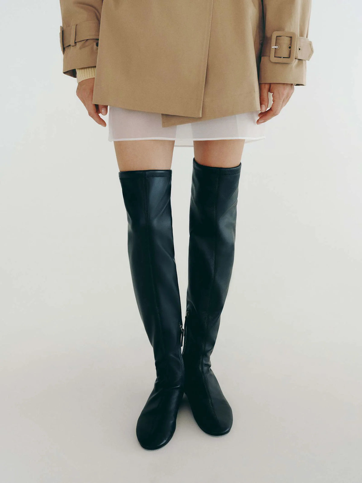 Black Stretch Leather