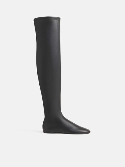 Black Stretch Leather