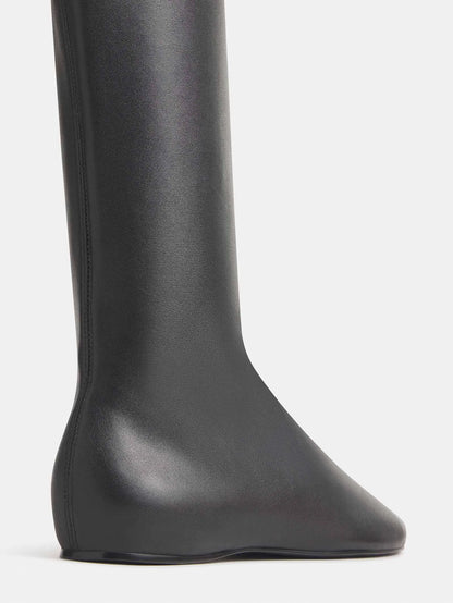 Black Stretch Leather