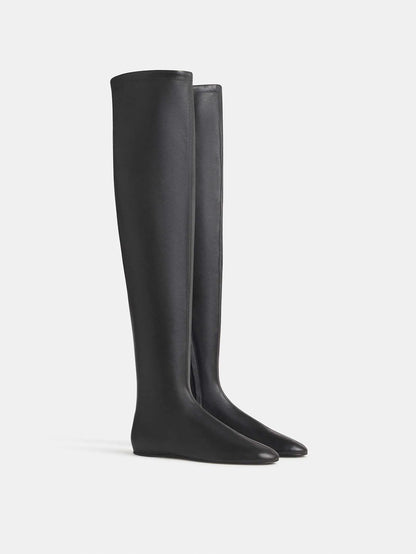 Black Stretch Leather